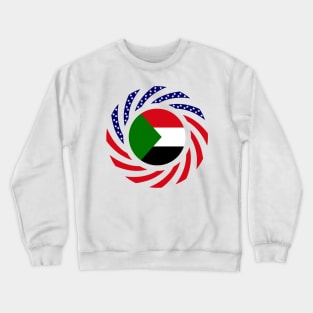 Sudanese American Multinational Patriot Flag Series Crewneck Sweatshirt